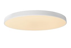 Unar Ø80 Hvit plafond Fra Lucide - Med sin runde metallramme og et matt deksel over den integrerte LED-lyskilden passer denne taklampen inn i alle interiører og rom.