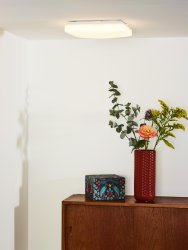 Otis LED 28cm Opal plafond Fra Lucide - Otis-taklampen ser ut til å ha en enkel design, men ikke la deg lure.