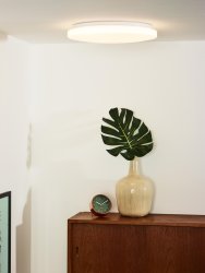 Otis Ø40 Opal plafond Fra Lucide - Og ja, LED er en selvf&oslash;lge her, for denne taklampen kommer med en integrert LED-lyskilde som standard.