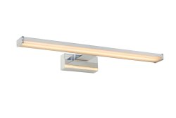 Onno 40cm Sateng krom baderomslampe Fra Lucide - Denne speillampen er laget av høykvalitets plast og hver detalj er nøye designet for å maksimere lyset over speilet og takle det fuktige miljøet på badet.