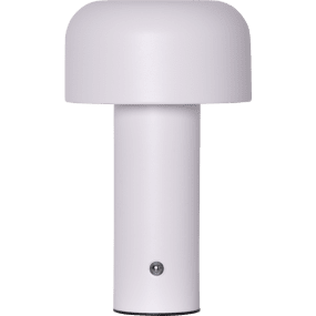 Bobby 22cm Hvit bærbar Fra Star Trading - Justeres enkelt med et lett trykk på den sølvfargede knappen på lampefoten.