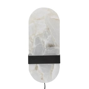 Taco 38cm Hvit Fra Bloomingville - Den er utstyrt med to lyskilder &ndash; en som lyser oppover og en nedover &ndash; noe som skaper en harmonisk og balansert lysfordeling.