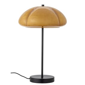 Kinoko 47cm Mørk gul Fra Bloomingville - Den myke formen og det dekorative uttrykket gir lampen en sterk karakter, samtidig som den tilf&oslash;rer et elegant og atmosf&aelig;risk preg til rommet.