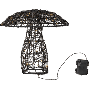 Otto 34cm Svart Fra Star Trading - Otto er en vakker batteridrevet utend&oslash;rsdekorasjon formet som en sopp.