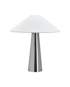 Soffi 48cm Sølv Fra House Doctor - Soffi bordlampe har et stilig og moderne uttrykk med en elegant kombinasjon av metall og tekstil.