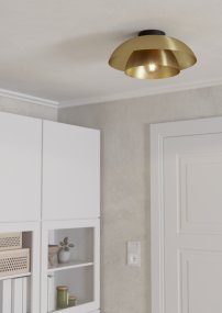 Cenciara Ø40 Messing plafond Fra Eglo - Cenciara er en elegant taklampe med en moderne karakter.