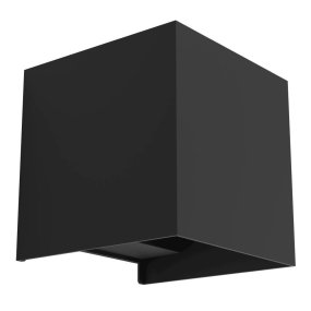 Valmontone 10cm Svart vegglampe Fra Eglo - Den varme gløden som spres fra både oppadgående og nedadgående lysstråler gir en harmonisk og myk belysning.