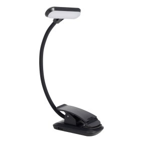 Yamenzi Svart bærbar Fra Eglo - Yamenzi er en praktisk og fleksibel LED-lampe med en klemme som gjør den enkel å plassere på for eksempel et skrivebord, en sengegavl eller en hylle.