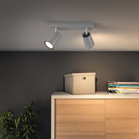 Paisley 2 Aluminium spotlight Fra Philips - Laget av metall med en matt aluminiumsfinish for et rent og minimalistisk uttrykk som passer inn i de fleste hjem.