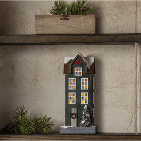 Hus 25cm Grønn Fra Star Trading - 