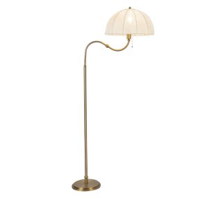 Crosby Børstet gull Fra Elstead Lighting - Metallrammen har en b&oslash;rstet gullfinish og en mykt buet arm som gir lampen et karakteristisk uttrykk.