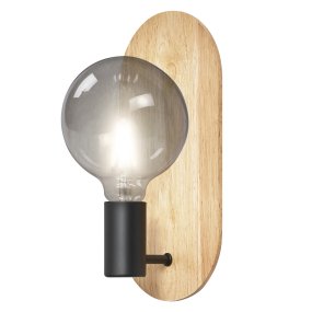 Wood 30cm Natur vegglampe Fra Ledvance - Tre har en rustikk design med sin treveggplate.