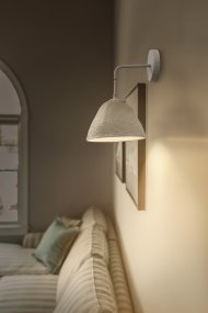 Camel Bell 22cm Hvit vegglampe Fra Ledvance - Den dekorative skjermen laget av papir gir en fin spredning av lys ned.