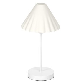 Pulp 40cm Hvit bordlampe Fra Ledvance - Den dekorative papirskjermen gir en fin spredning av lys i rommet.