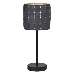 Felt Weaving 40cm Mørk grå bordlampe Fra Ledvance - Dekorativ bordslampa med sk&auml;rm gjord av fl&auml;tad filt vilket ger en fin och varm ljusspridning i rummet.