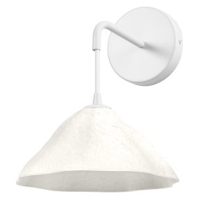 Lotus Leaf Ø22 Hvit vegglampe Fra Ledvance - Den dekorative skjermen laget av papir gir en fin spredning av lys ned.