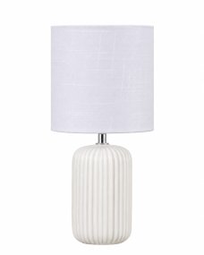 Palizzo 33cm Hvit bordlampe Fra Nordic Lighting - Leveres med 1,8 m hvit plastledning med str&oslash;mbryter og st&oslash;psel.