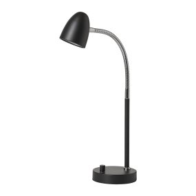 Koster 47cm Svart skrivebordslampe Fra Armaturhantverk - Med sin tidløse design og praktiske dimmer på; base, er denne lampen et utmerket valg for både moderne og klassisk interiør.
