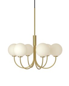 Ballon Ø60 Messing Fra Herstal - Ballon kombinerer myke, sf&aelig;riske former med rene linjer.