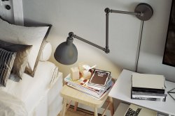 Bazar 122cm Grå vegglampe Fra By Rydéns - Vegglampen Bazar er en del av en familie av populære, stilige Bazar-lamper, noe som betyr at du kan komplettere hjemmet ditt med lamper i samme stil for hvert rom og hvert hjørne.