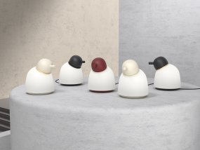 Bird 22cm Sort/messing bordlampe Fra Belid - 