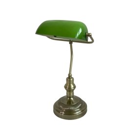 Boa 40cm Antikk messing skrivebordslampe Fra Lampan - Boa bordlampe er en tidl&oslash;s klassiker i vintage design, laget av metall og glass.