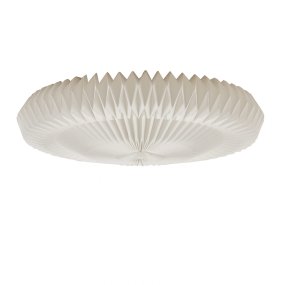 Pompom Ø57 Hvit Fra CO Bankeryd - Papirpompongen er en diskr&eacute; taklampe til tross for sitt vakre plisserte design.