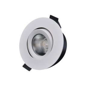 D-007 Downlight 2700K Hvit Fra Designlight - For de som &oslash;nsker en downlight som skiller seg ut, finnes det en armaturfront/dekorring som kan bestilles som tilbeh&oslash;r i fargene gull, krom, bronse, antikk messing og b&oslash;rstet sateng.
