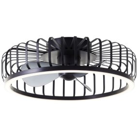 Capo Ø48 Svart Fra Brilliant - Den luftige konstruksjonen i svart metall og plast gir et lett og elegant inntrykk som passer perfekt i stuen, soverommet, spisestuen eller hjemmekontoret.