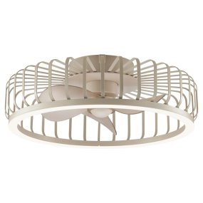 Capo Ø48 Beige Fra Brilliant - Den luftige konstruksjonen i beige metall og plast gir et lett og elegant inntrykk som passer perfekt i stuen, soverommet, spisestuen eller hjemmekontoret.