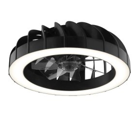 Fanora Ø46 Svart Fra Brilliant - For ekstra stil er Fanora utstyrt med integrert RGB-belysning som kan skinne i forskjellige farger og effekter, noe som gj&oslash;r det enkelt &aring; tilpasse rommets f&oslash;lelse til hum&oslash;r og anledning.