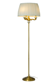 Toulouse Gull Fra Aneta Lighting - Toulouse-gulvlampen har et klassisk og elegant uttrykk med dekorative detaljer og en vakker gullfinish.