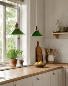 Mäster Ø20 Antikk messing/grønn vinduslampe Fra Lampan - M&auml;ster vinduslampe er en tidl&oslash;s og elegant lampe som passer perfekt inn i b&aring;de klassiske og moderne hjem.
