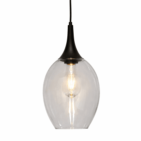 Elipzo Ø18 Røykfarget vinduslampe Fra Lampan - Den transparente formen lar lyskilden bli en del av designet og gir lampen en dekorativ karakter.