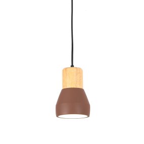 Pepe Ø13 Rust vinduslampe Fra Nordic Lighting - Kombinasjonen av tre og betong gir et robust og samtidig varmt uttrykk, mens den matte rustfargen tilf&oslash;rer en rolig og trendy f&oslash;lelse.