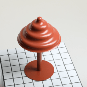 Wave 36cm RØD bordlampe Fra Artera - Wave er en moderne bordlampe med retrodesign, som gjør den allsidig belysning og passer inn i ethvert hjem.