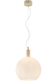 Lapponia Ø35 Hvit Taklampe Fra Aneta Lighting - Lapponia taklampe i glass og hvitoljet treverk gir hjemmet ditt en naturlig og koselig følelse.