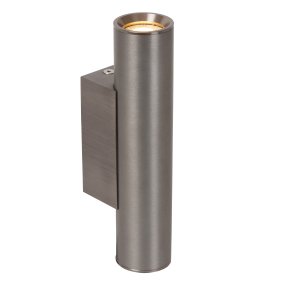 Dupla 18cm Grå vegglampe Fra Lucide - Med b&aring;de oppover- og nedoverlys skaper dupla en varm og stemningsfull atmosf&aelig;re.