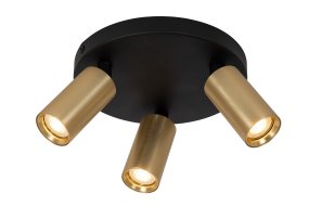 Ritmo 3 Messing spotlight Fra Lucide - Ritmo spotlight kombinerer stilig design med moderne funksjonalitet.