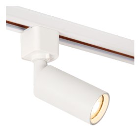 Spotlight Ritmo GU10 Hvit Fra Lucide - Det elegante hvite designet er en del av Lucides 1-fase TRACK-system og tilbyr full justerbarhet takket v&aelig;re det 360&deg; roterbare og vippbare lampehodet.