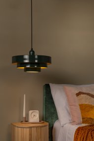 Runa Ø35 Grønn Taklampe Fra Lucide - Den lagdelte skjermen gir et behagelig, nedadrettet lys som passer like godt over spisebordet som p&aring; kj&oslash;kkenet eller i stuen.