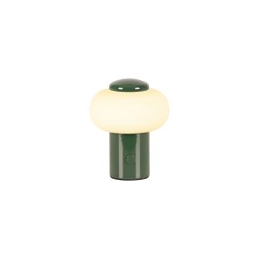 Gustav 10cm Grønn bærbar Fra Lucide - Gustav er en b&aelig;rbar bordlampe laget av metall og glass i en myk gr&oslash;nnfarge som gir et varmt og stemningsfullt lys.