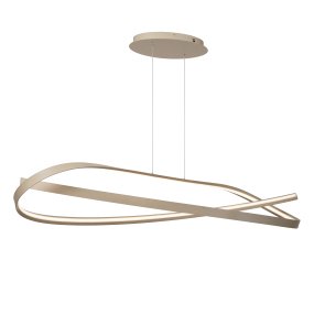 Menuet 140cm Beige Fra Lucide - Menut er en elegant taklampe i beige metall med en myk, organisk form som gir et moderne og luftig uttrykk.