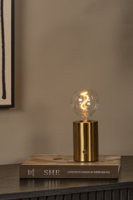 Vivo 23cm Messing bærbar Fra Lucide - En E27-lyskilde p&aring; 1W er inkludert og gir et svakt, varmt hvitt lys.