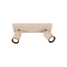 Regina 2 Taupe Fra Lucide - Regina takspotlight er en stilig og moderne belysningsl&oslash;sning i metall med en elegant taupe-finish og detaljer i brunt metall.