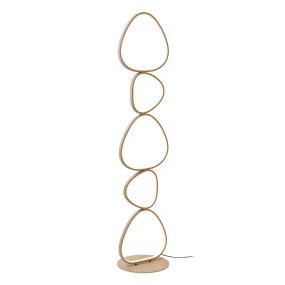 Samling Beige Fra Lucide - Collection er en iøynefallende gulvlampe i beige metall med et kunstnerisk design inspirert av myke, organiske former.