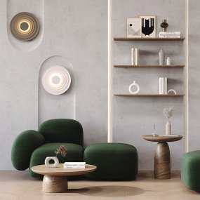 Nami Ø40 Hvit vegglampe Fra Maytoni - Laget av metall med en elegant hvit finish, skaper den en stilig f&oslash;lelse som passer like godt i gangen som i stuen eller p&aring; kj&oslash;kkenet.