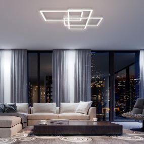 Rida 78cm Hvit plafond Fra Maytoni - Perfekt for stue, spisestue eller kontor &ndash; Rida kom med en funksjonell og estetisk tiltalende løsning for de som ønsker en lampe med et futuristisk preg og elegant stil.