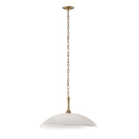 Delarosa Ø50 Hvit/bronse Fra Elstead Lighting - Delarosa takpendellampe er en stilig og gener&oslash;s lampe som virkelig setter tonen i rommet.
