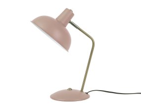 Hood 38cm Rosa skrivebordslampe Fra Leitmotiv - Den bevegelige skjermen med hvitt innside gir en jevn og behagelig lysfordeling, perfekt for lesing eller arbeid.